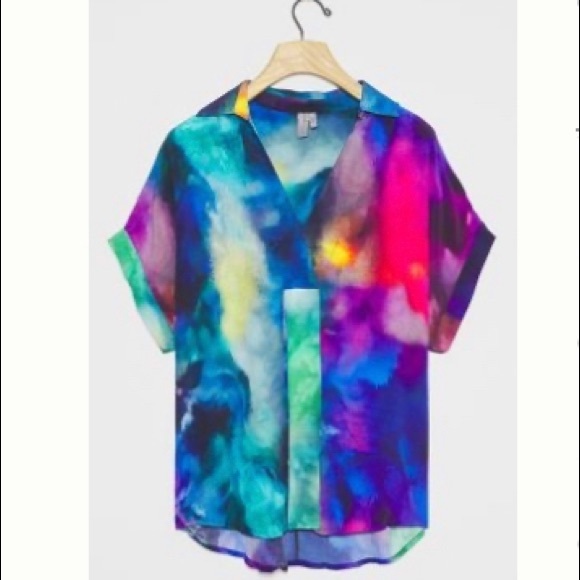 NWOT Anthro Carmel Tye Dyed Blouse - Picture 2 of 4
